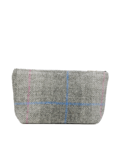 Harris Tweed Cosmetic Bag - A095 (Black Leather)