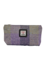 Harris Tweed Cosmetic Bag - HB156 (Black Leather)