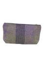 Harris Tweed Cosmetic Bag - HB156 (Black Leather)