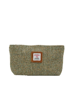 Harris Tweed Cosmetic Bag HB52 (Tan Leather)