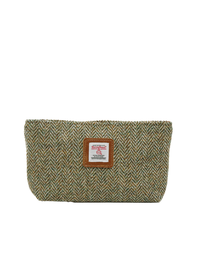Harris Tweed Cosmetic Bag - HB52 (Tan Leather)