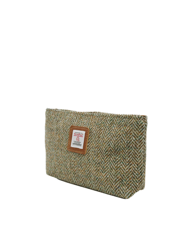 Harris Tweed Cosmetic Bag - HB52 (Tan Leather)