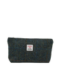 Harris Tweed Cosmetic Bag - HB80 (Black Leather)