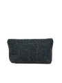 Harris Tweed Cosmetic Bag - HB80 (Black Leather)