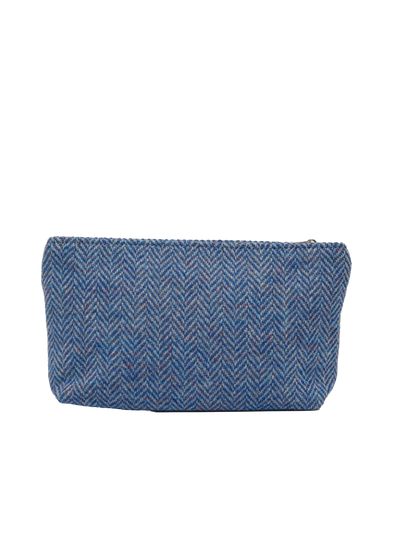 Harris Tweed Cosmetic Bag - NHB4 (Tan Leather)
