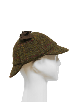 Deerstalker/Sherlock Hat Moss Green Windowpane (FW2017)