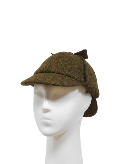 Deerstalker/Sherlock Hat Moss Green Windowpane (FW2017)