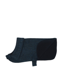 Harris Tweed Cosy Dog Coat - Navy Herringbone
