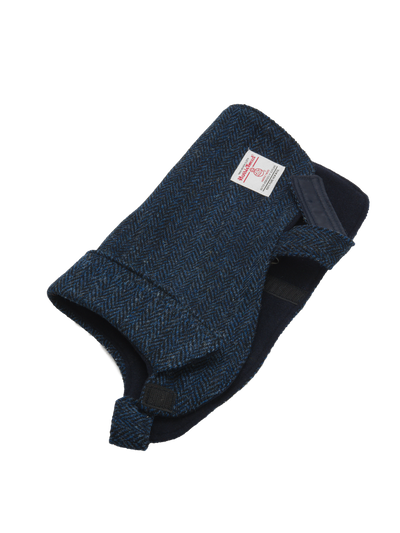 Harris Tweed Cosy Dog Coat - Navy Herringbone