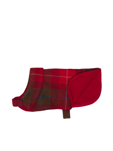 Harris Tweed Cosy Dog Coat - Red Check A001