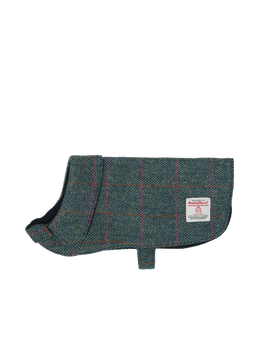 Harris Tweed Cosy Dog Coat - Turquoise Herringbone
