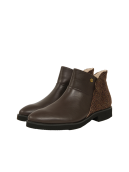Harris Tweed Eilidh Boots Coffee Herringbone