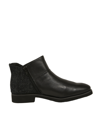 Harris Tweed Eilidh Boots Dark Charcoal Herringbone