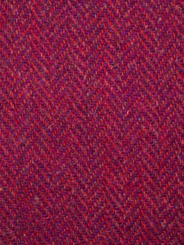 Harris Tweed Raspberry Coral Herringbone HB120