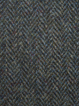Harris Tweed Blue Charcoal Herringbone HB85