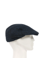 Harris Tweed Flat Cap - Navy Herringbone (HH)