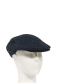 Harris Tweed Flat Cap - Navy Herringbone (HH)