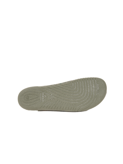 Harris Tweed Gents Slippers Green Herringbone With Overcheck