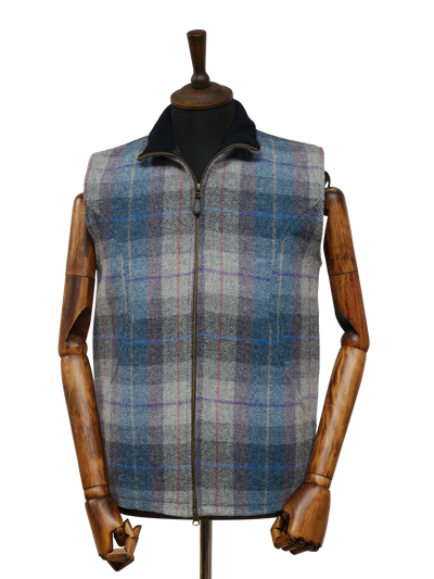 Harris Tweed Gilet Lavender Check