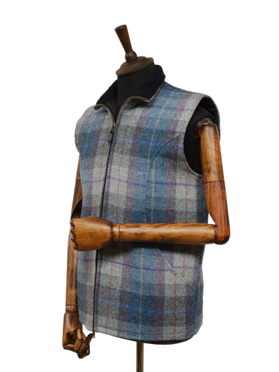 Harris Tweed Gilet Lavender Check