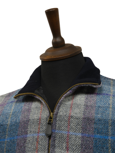 Harris Tweed Gilet Lavender Check