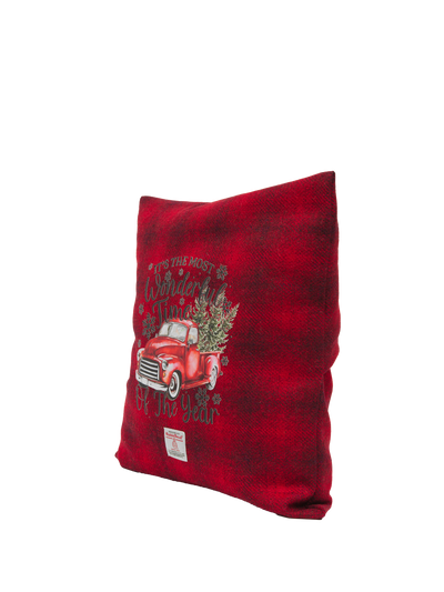 Harris Tweed Handmade Christmas Cushion Car