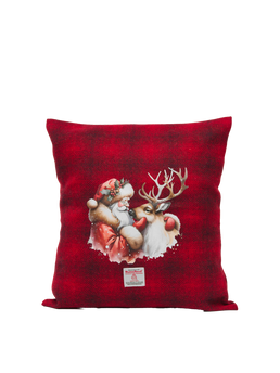 Harris Tweed Handmade Christmas Cushion Reindeer