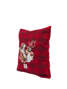 Harris Tweed Handmade Christmas Cushion Reindeer