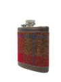 Harris Tweed Hip Flask - A001 Brown Leather