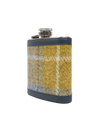 Harris Tweed Hip Flask A0102 (Navy Leather)