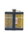Harris Tweed Hip Flask A0102 (Navy Leather)