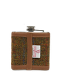 Harris Tweed Hip Flask - A0116 (Tan Leather)