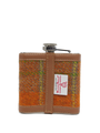 Harris Tweed Hip Flask - A0124 (Tan Leather)
