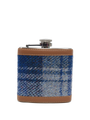 Harris Tweed Hip Flask - A0237 (Tan Leather)
