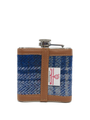 Harris Tweed Hip Flask - A0237 (Tan Leather)