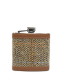 Harris Tweed Hip Flask - HB133 (Tan Leather)