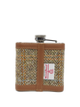Harris Tweed Hip Flask - HB133 (Tan Leather)