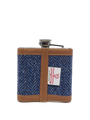 Harris Tweed Hip Flask - HB136 (Tan Leather)