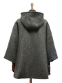 Harris Tweed Ladies Hooded Cape HB64 Black/Grey Herringbone