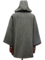 Harris Tweed Ladies Hooded Cape HB64 Black/Grey Herringbone