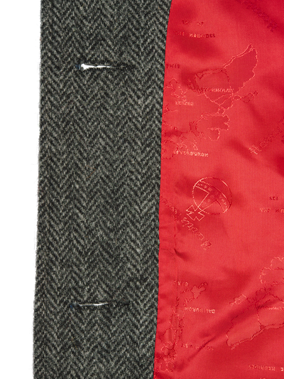 Harris Tweed Ladies Hooded Cape HB64 Black/Grey Herringbone