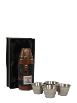 Harris Tweed Hunting Flask Grey/Rust OC