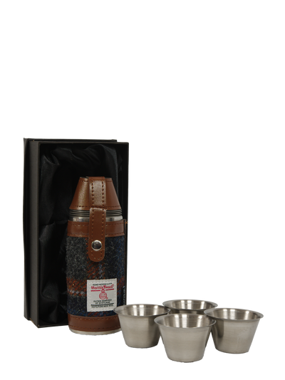 Harris Tweed Hunting Flask Grey/Rust OC