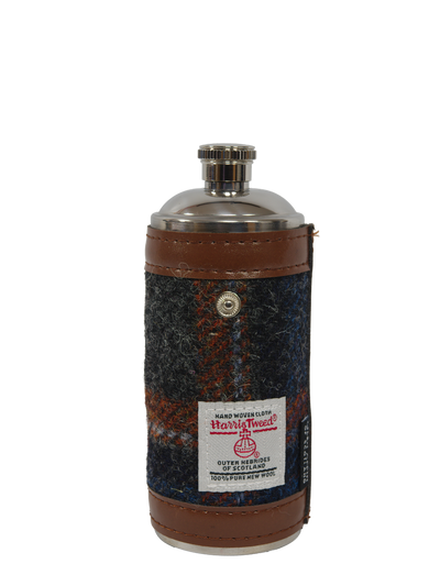 Harris Tweed Hunting Flask Grey/Rust OC
