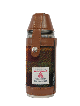 Harris Tweed Hunting Flask - Rust Check