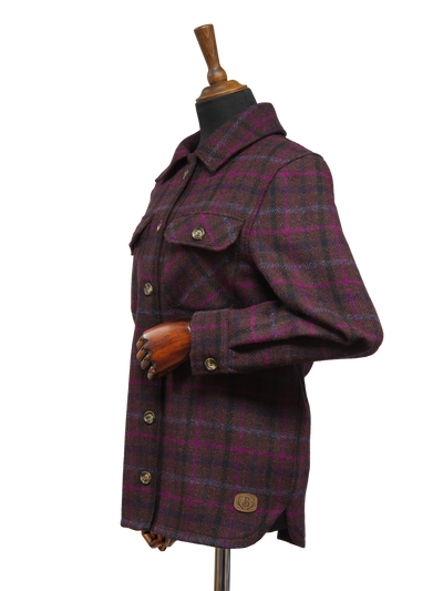 Harris Tweed Jackie Overshirt Brown/Magenta Multi