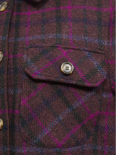 Harris Tweed Jackie Overshirt Brown/Magenta Multi