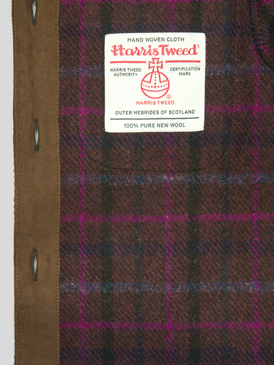 Harris Tweed Jackie Overshirt Brown/Magenta Multi