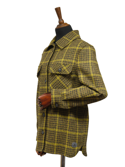 Harris Tweed Jackie Overshirt Mustard Houndstooth w/OC