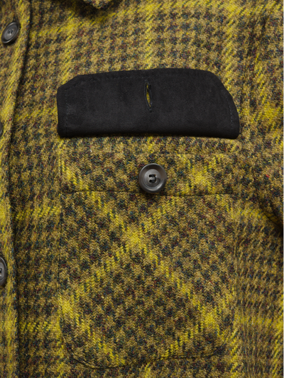 Harris Tweed Jackie Overshirt Mustard Houndstooth w/OC